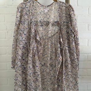 Sheer Patterned Cardigan/Tunic